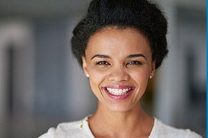 Happy woman with flawless smile