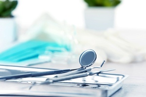 tray of dental tools