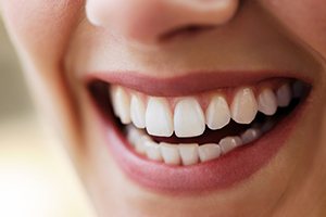 Closeup of healthy teeth and gums