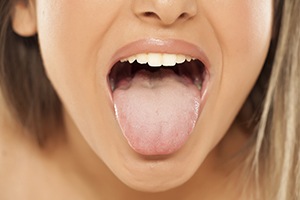 Woman sticking out her tongue