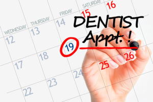 Calendar with dentist appointment