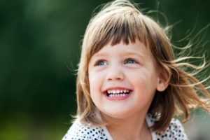 Young girl smiling