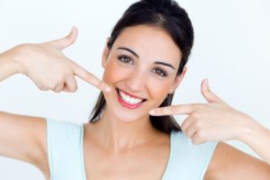 woman white smile