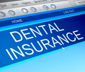 Dental insurance on computer for dentist in Lewisville. 